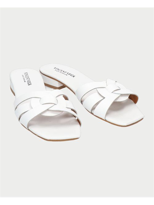 Vincent Vega women's leather sandals VINCENT VEGA | PQ2011BIANCO